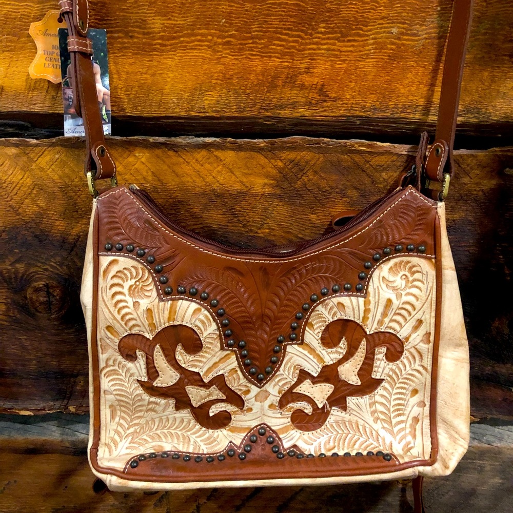 American West Genuine Leather Conceal Carry Purse